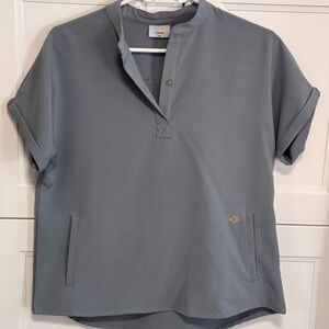 Blue-Grey Short Sleeve Scrub Top